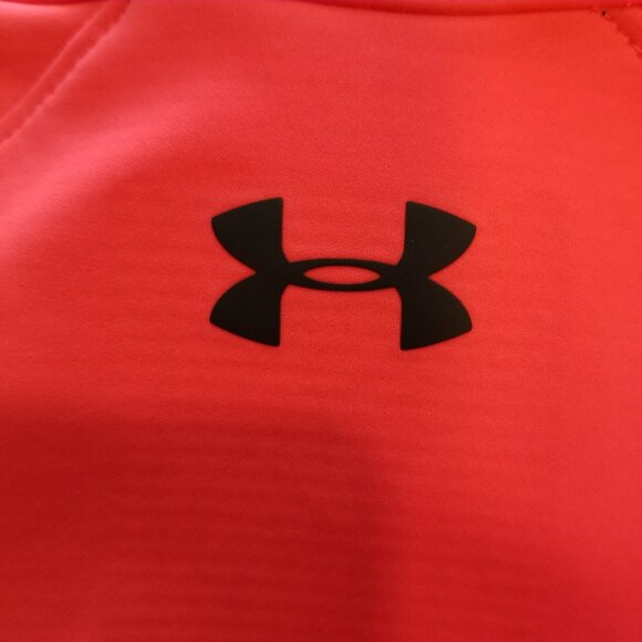 Under Armour Storm Golf Vest Orange Black Full Zip Cold Gear Men Small Loose - Picture 4 of 7